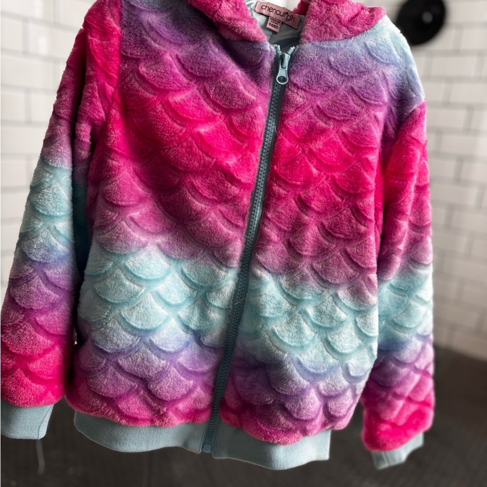 Chenault Pink and Purple Fuzzy Jacket